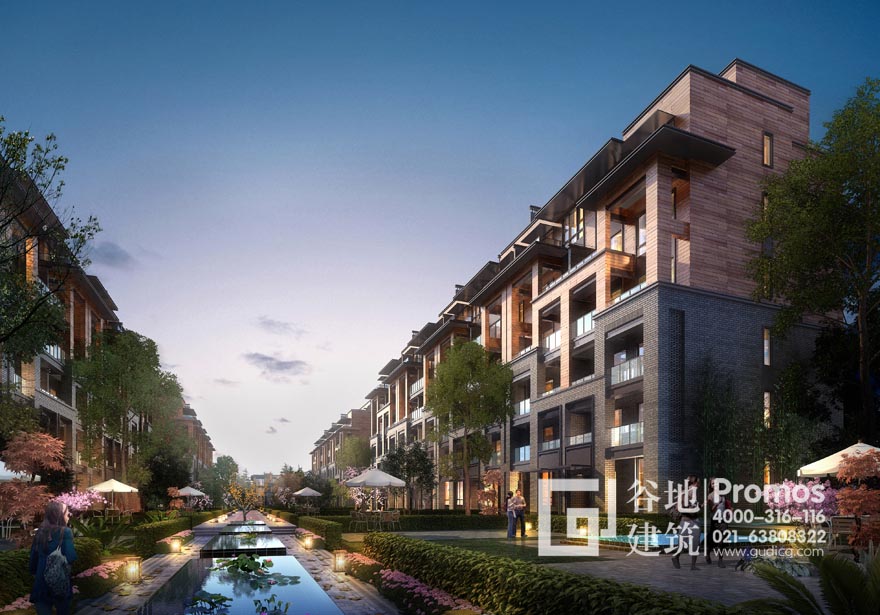 西安永威住宅中庭設計效果圖