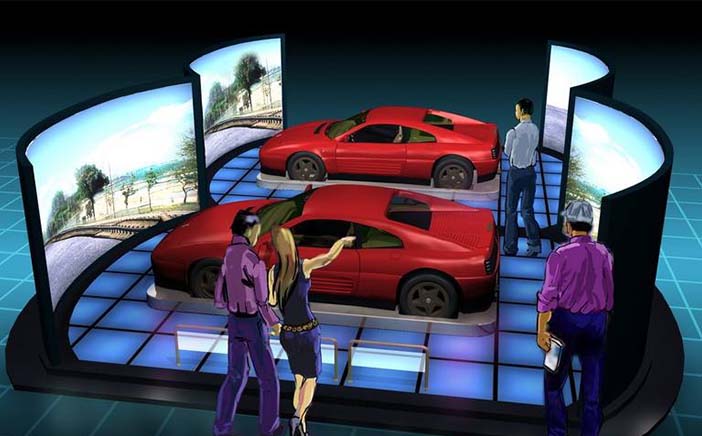 數字汽車展廳常用設備虛擬駕駛展示圖