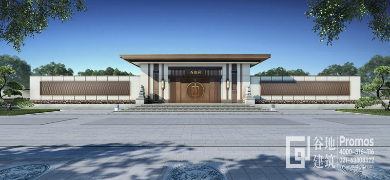 德潤香山府建筑門頭日景效果圖