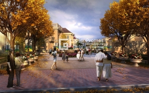 住宅入口景觀效果圖