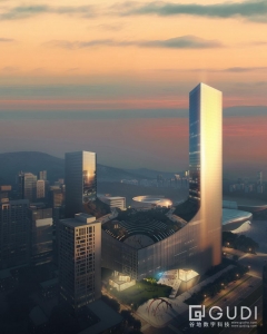 武漢光谷超高層公建效果圖